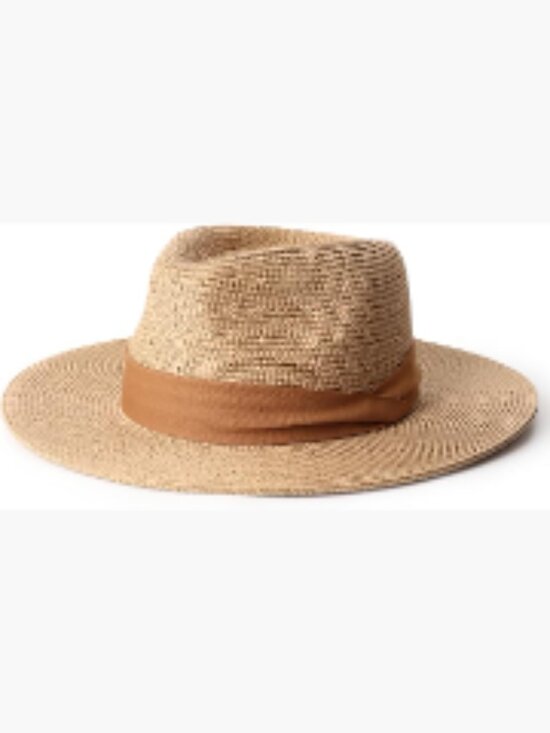 Summer Straw Fedora Hat with Wide Brim Roll Up Sun Hat UPF 50+ main image 7